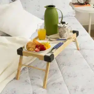 Bandeja de Servir Café da Manhã Na Cama Madeira Com Pés Dobráveis Bandeja Retangular