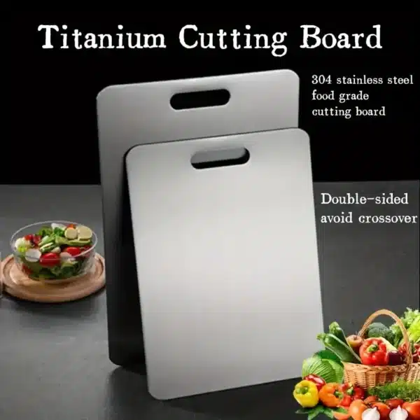 Tábua De Corte 304 Aço Inoxidável Antibacteriana À Prova De Mofo 46 cm tábua de cozinha