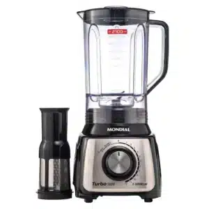 Liquidificador Mondial Turbo 1200w 3L Inox L-1200 Preto