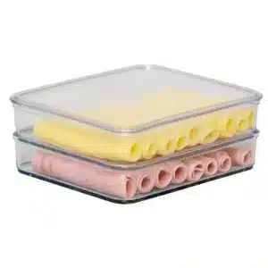 Kit Porta Frios Hermético Com tampa Pote Mantimentos Empilhavel 1000ml